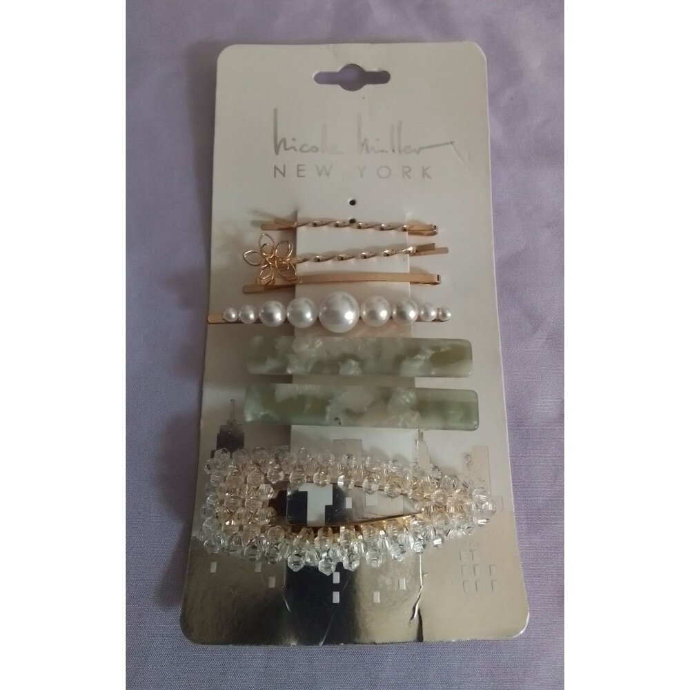 Nicole Miller New York Hair Pins Barrette Clip Set